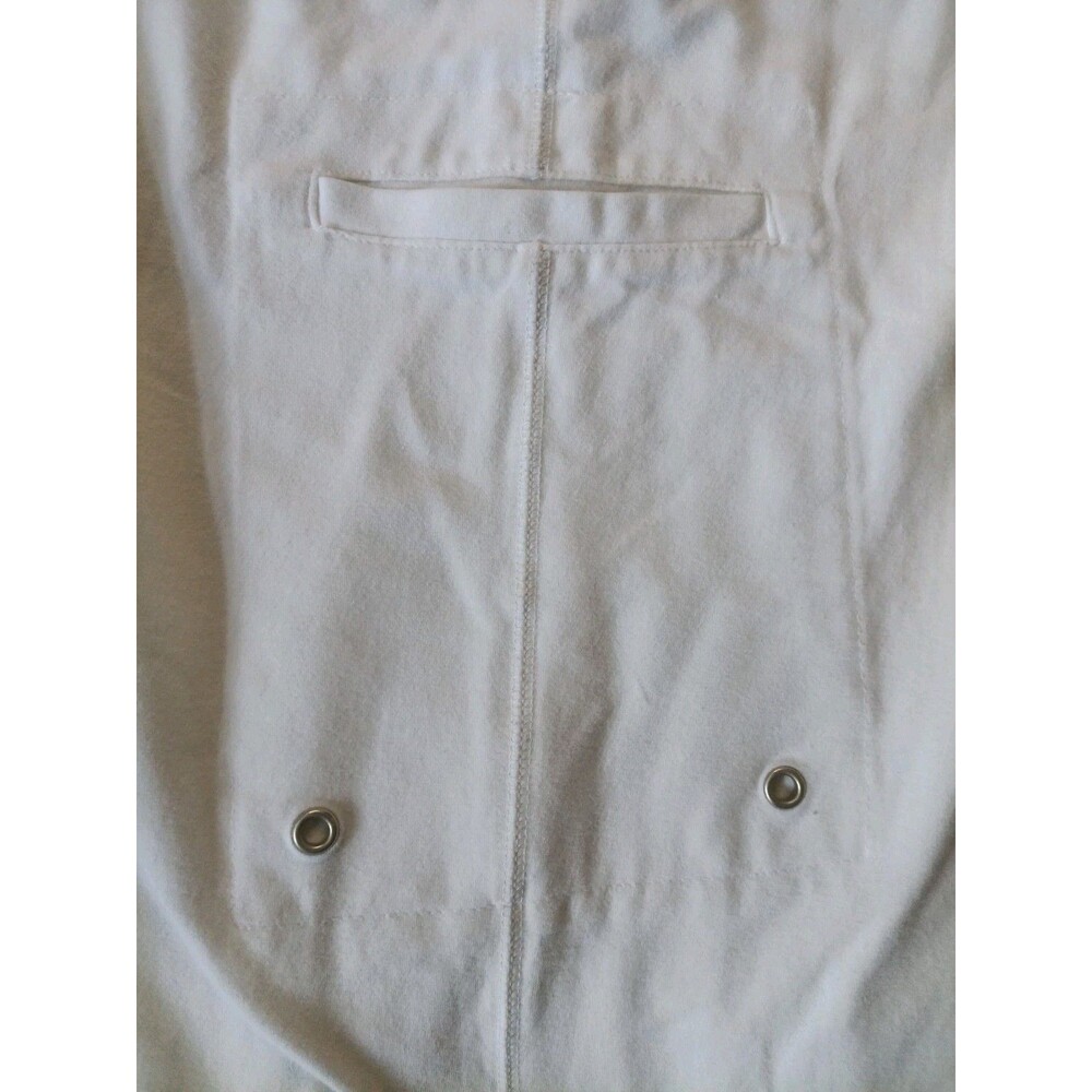 Danskin Solid White Elastic Waist Pull On Zipper Pockets Cropped Size XL (16-18) - Picture 5 of 11